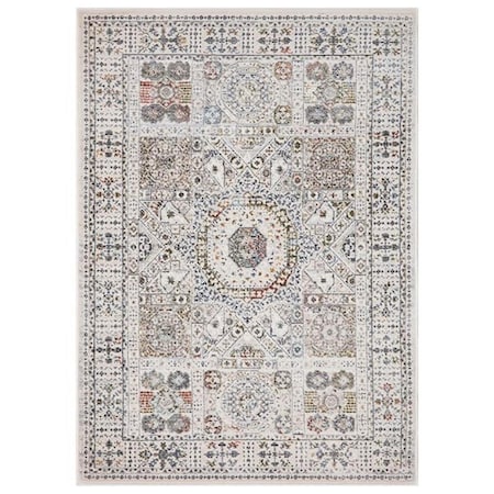 Esfera 5 x 7 ft. Suzani Medallion Rectangle Area Rug - Ivory ES2842266